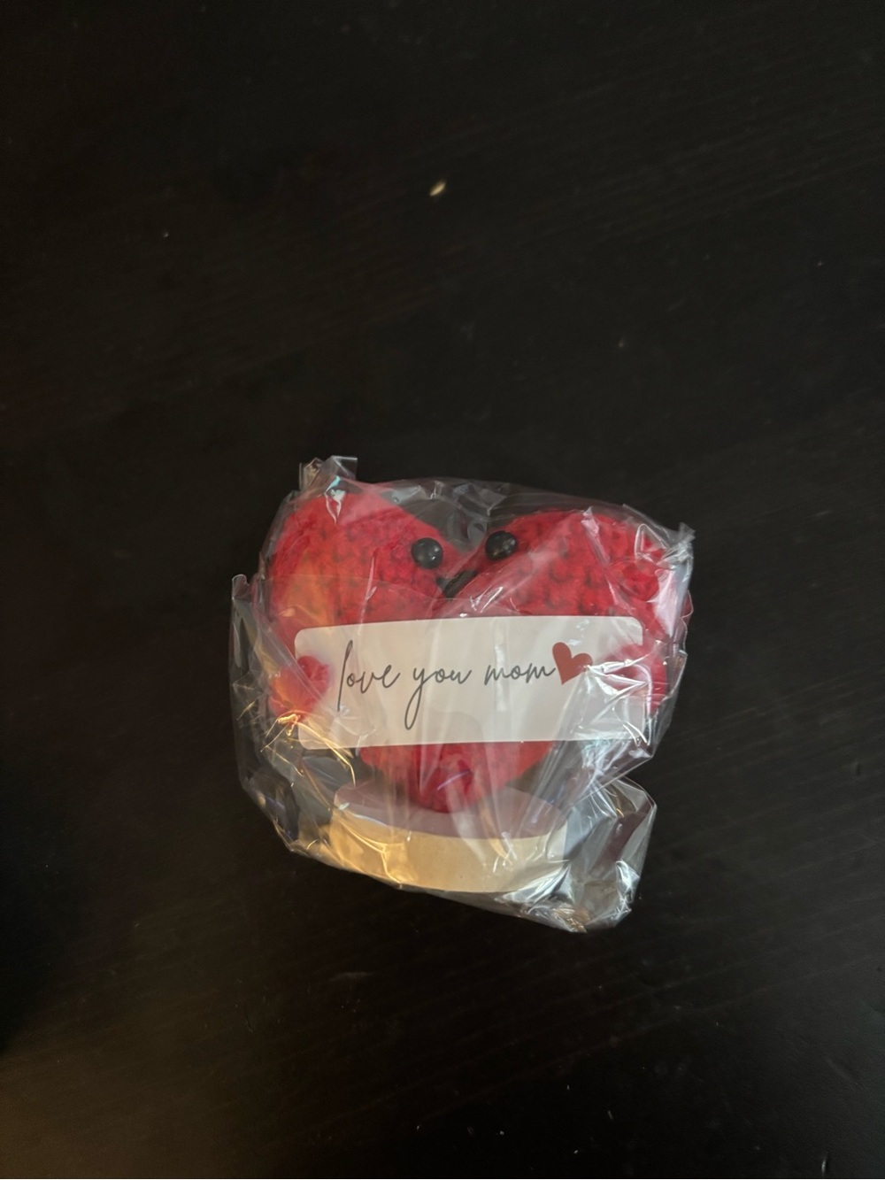 Love You Mom Red Heart  - Giftable Bath & Body Accessory